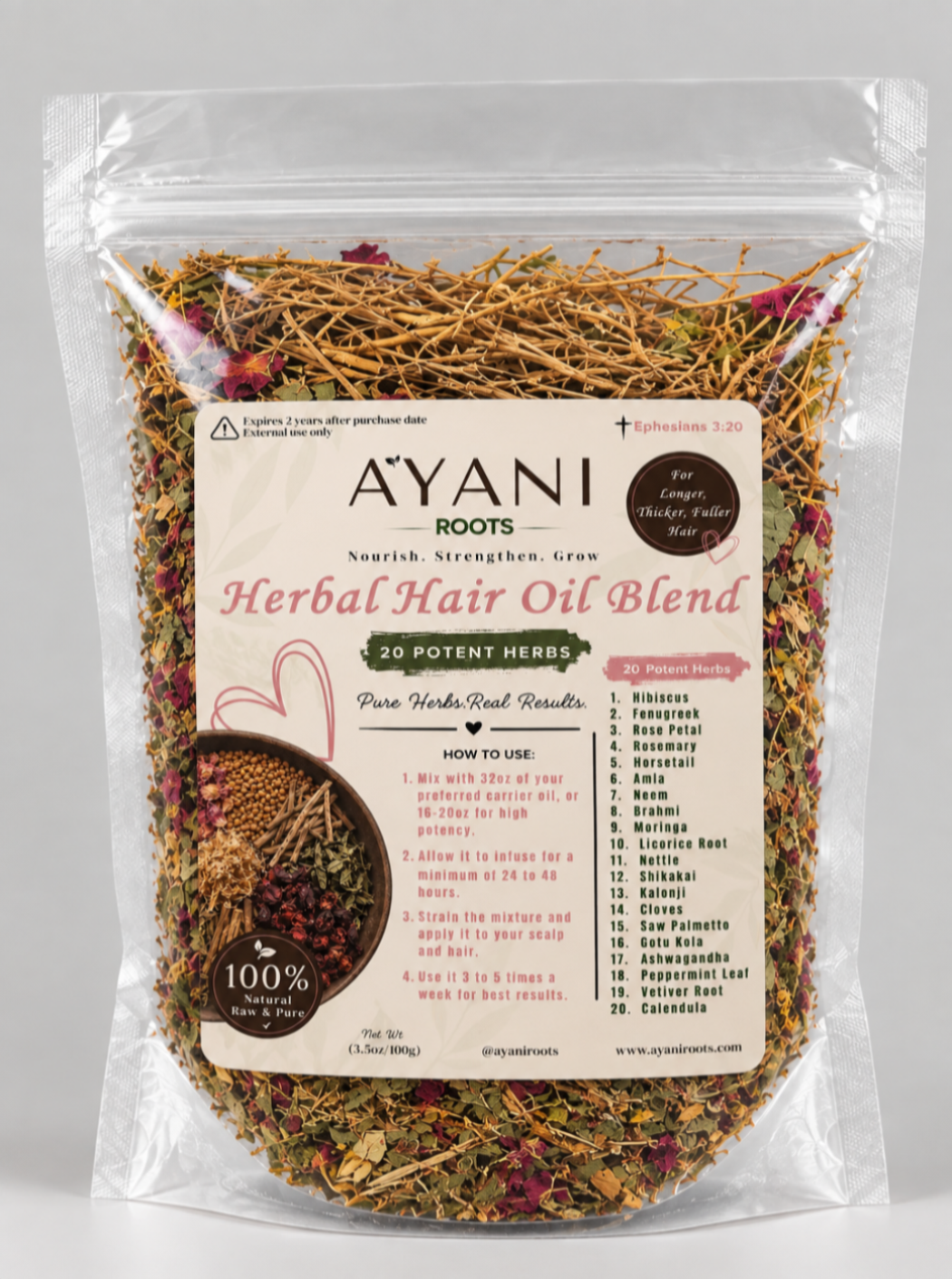 A’Yani Roots DIY Herbal Hair Oil Blend
